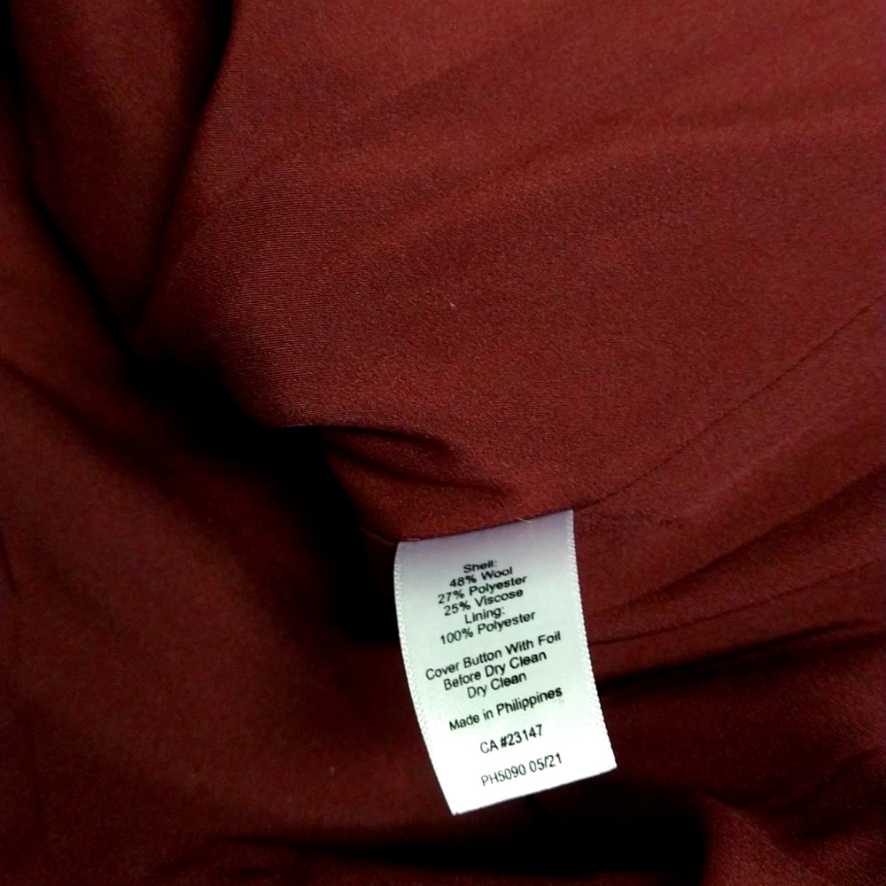 Talbots Button Front Wool Blend Pencil Mini Skirt - image 7